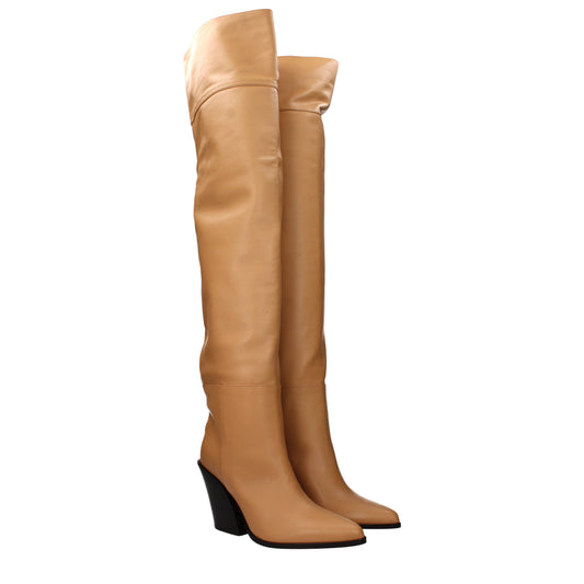 Jimmy Choo Ankle Boots Women Leather Beige/Caramel