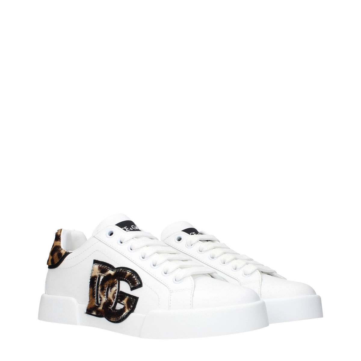 Dolce&Gabbana Sneakers Women Leather White/Leopard
