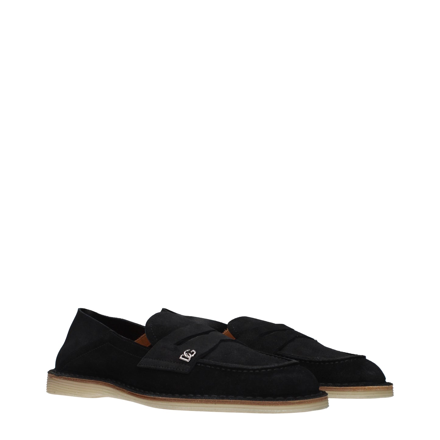 Dolce&Gabbana Loafers Men Suede Black