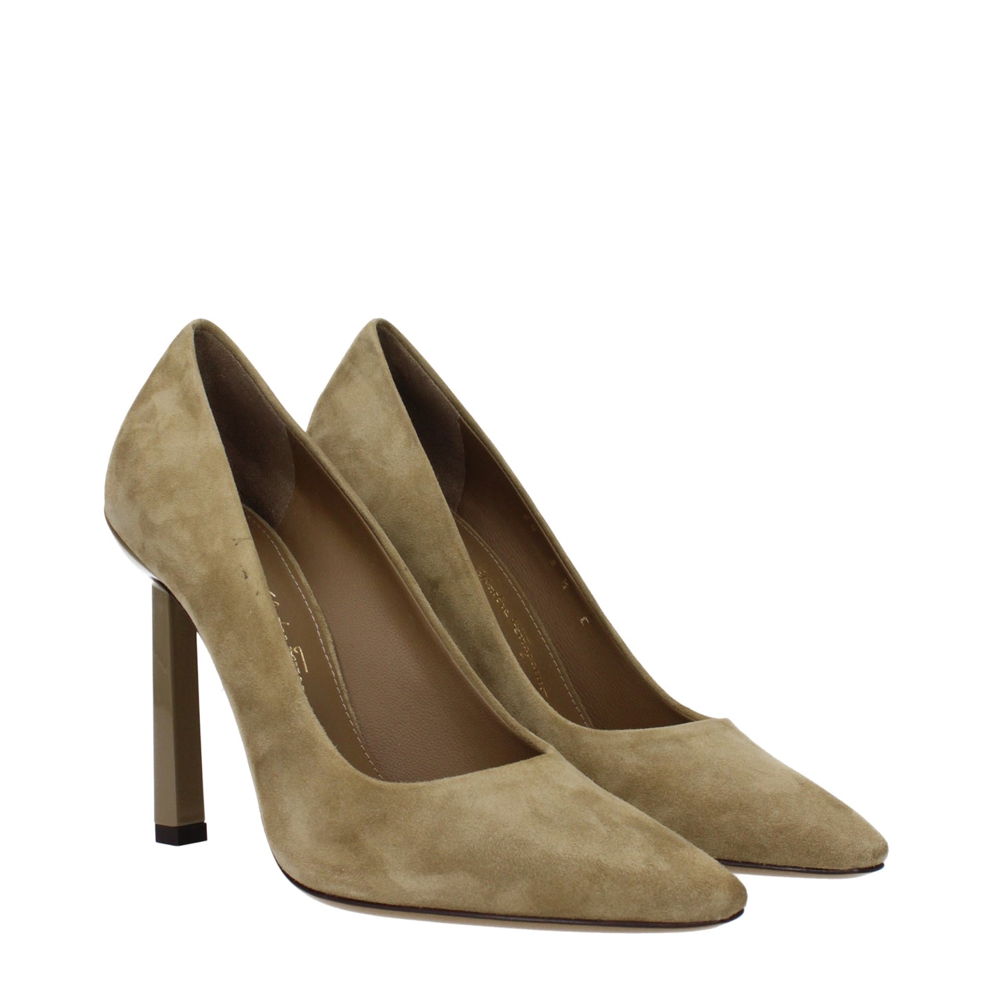 Salvatore Ferragamo Women's Pumps in Suede Green