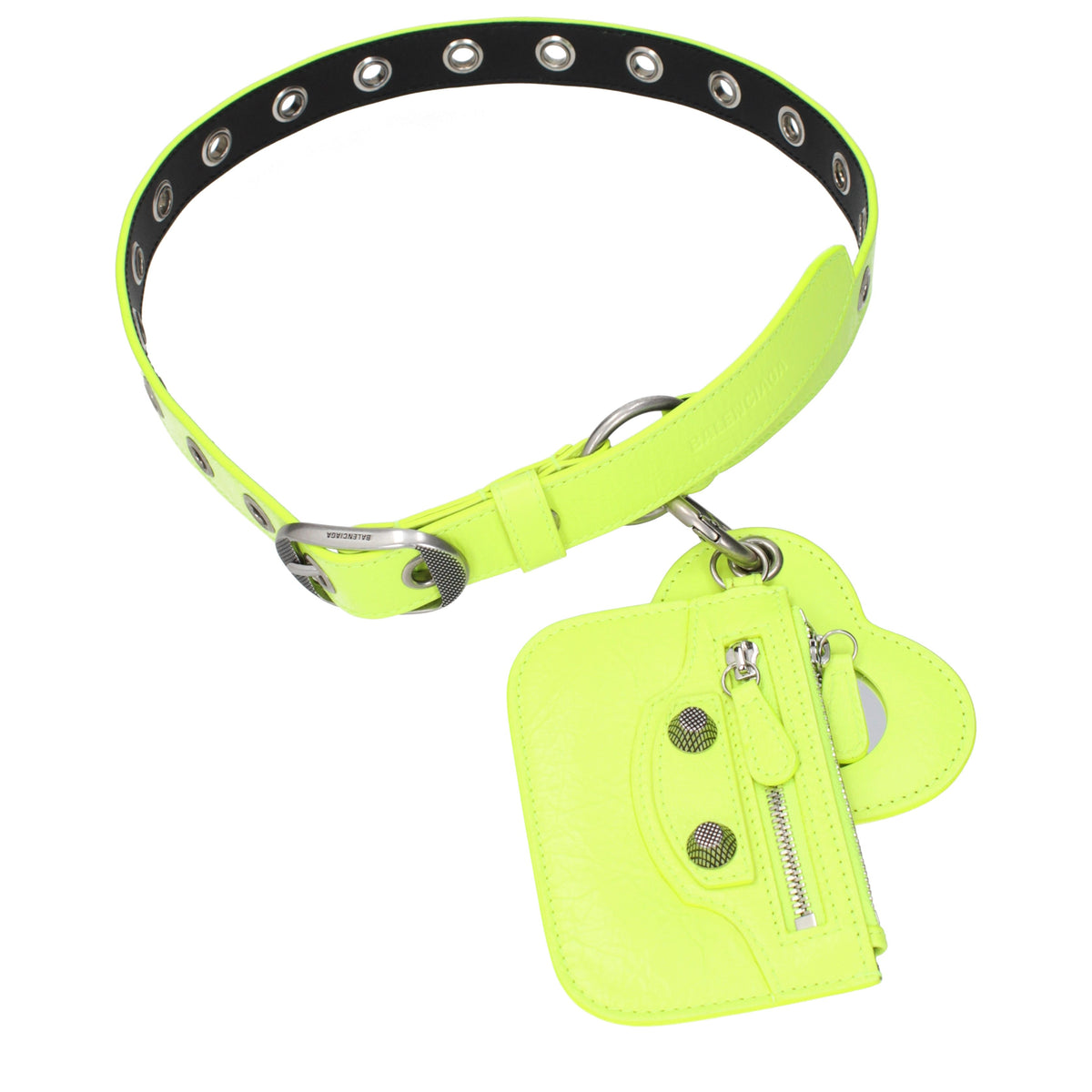 Balenciaga Belts Women Leather Yellow/Fluo Yellow