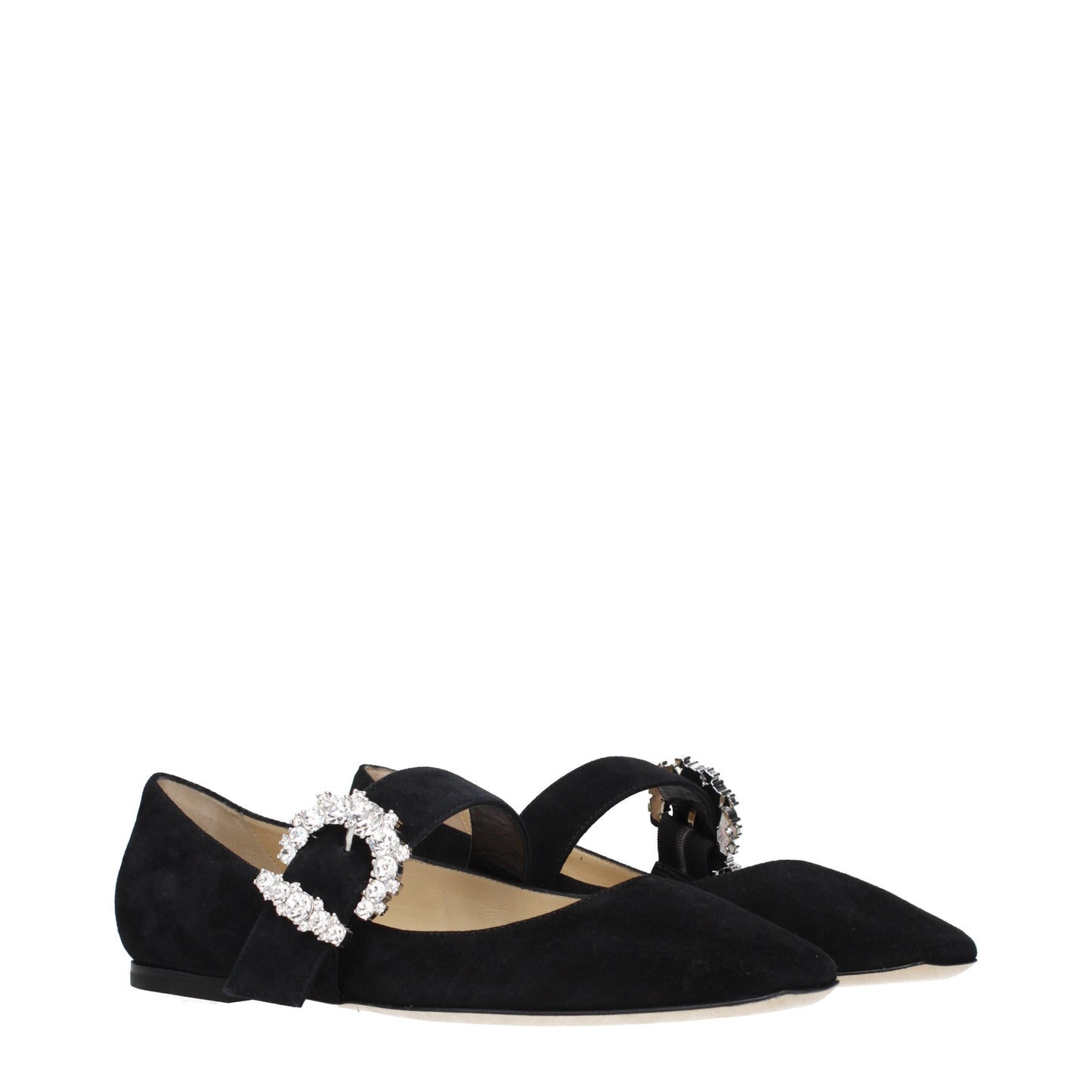Jimmy Choo Ballet Flats Women Suede Black
