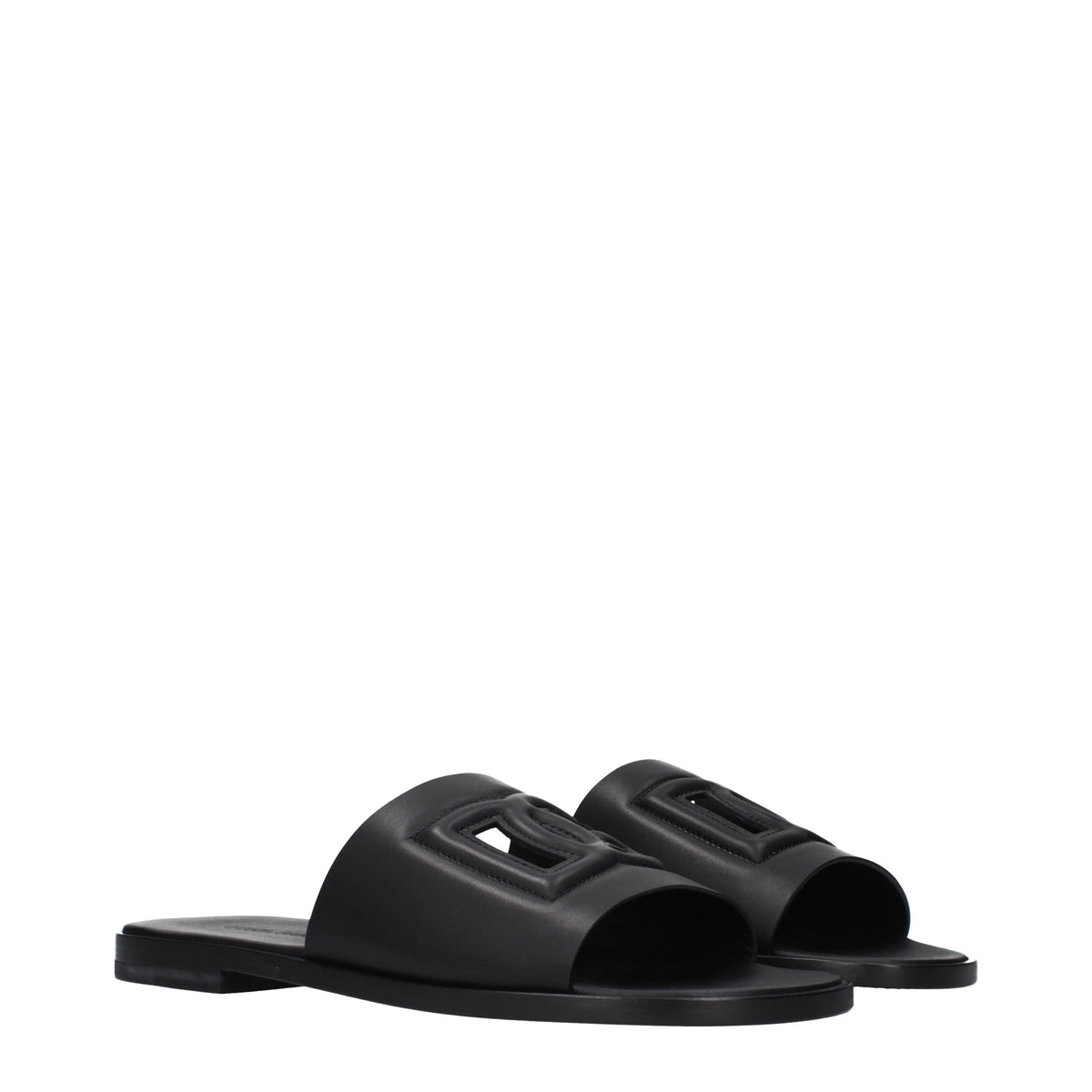 Dolce&Gabbana Slippers and Clogs Men Leather Black