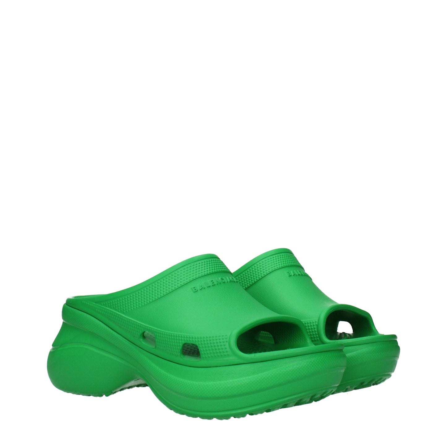 Balenciaga Slippers and Clogs Women Rubber Green/Grass