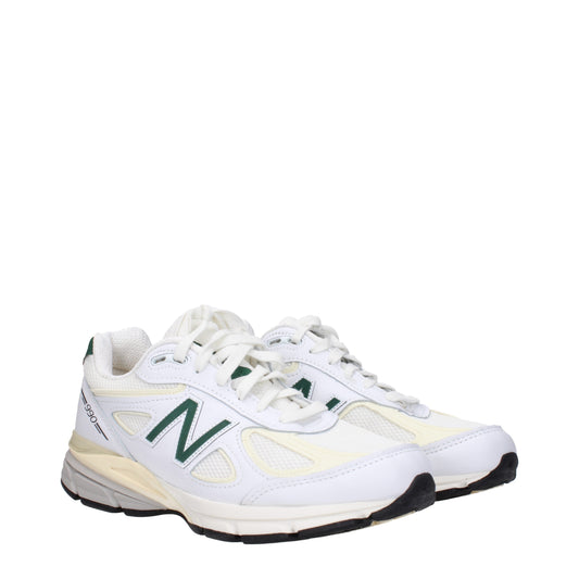 New Balance Men's Sneakers in Leather White/Green