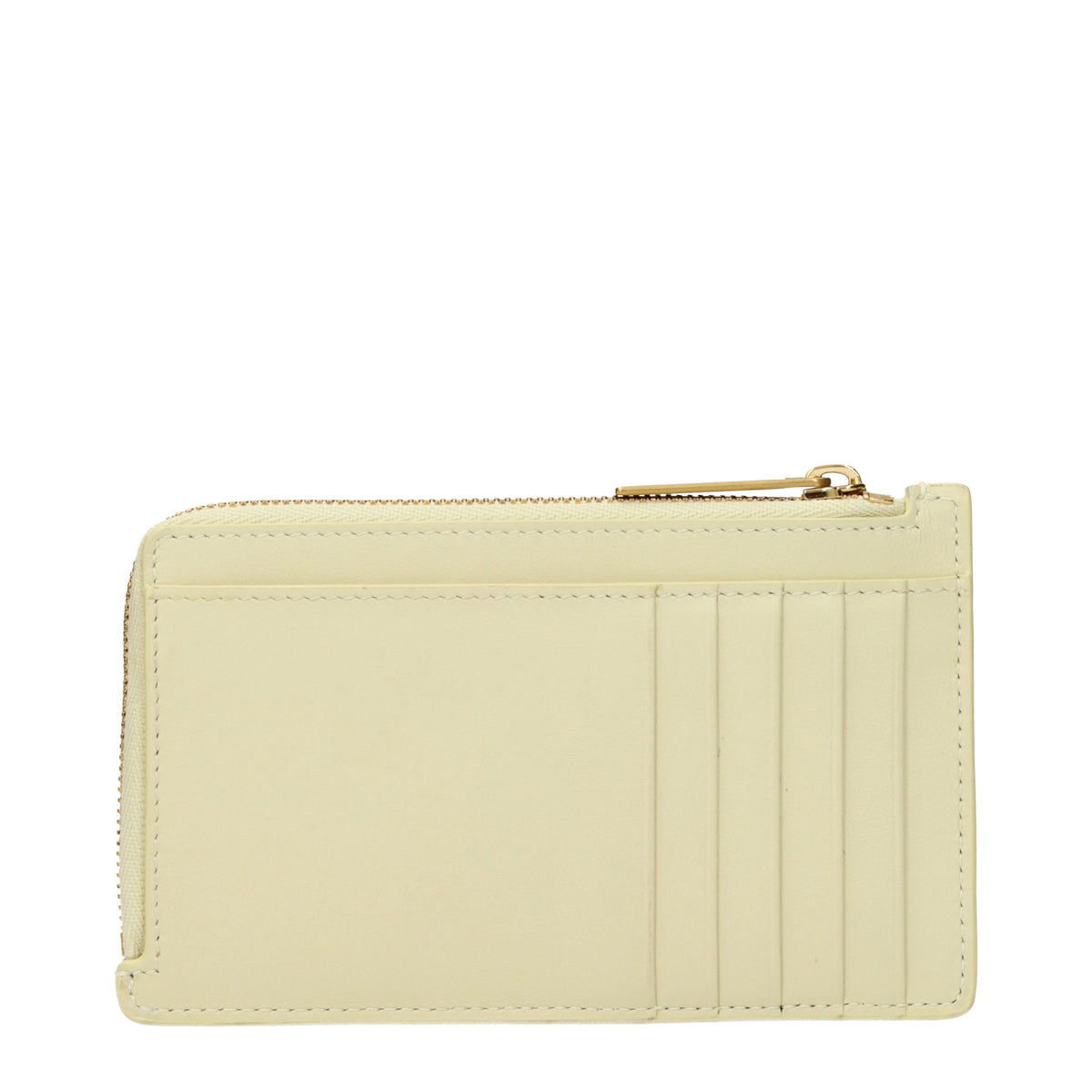 Balenciaga Coin Purses Women Leather Yellow/Champagne