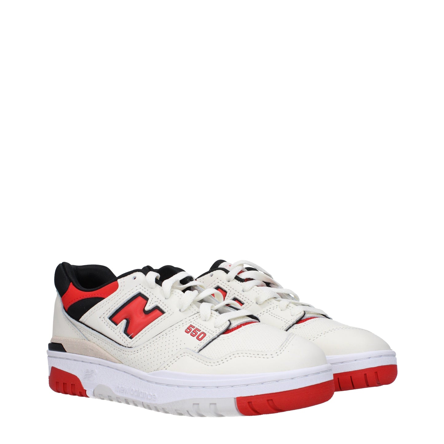 New Balance Men's Sneakers in Leather White/Red