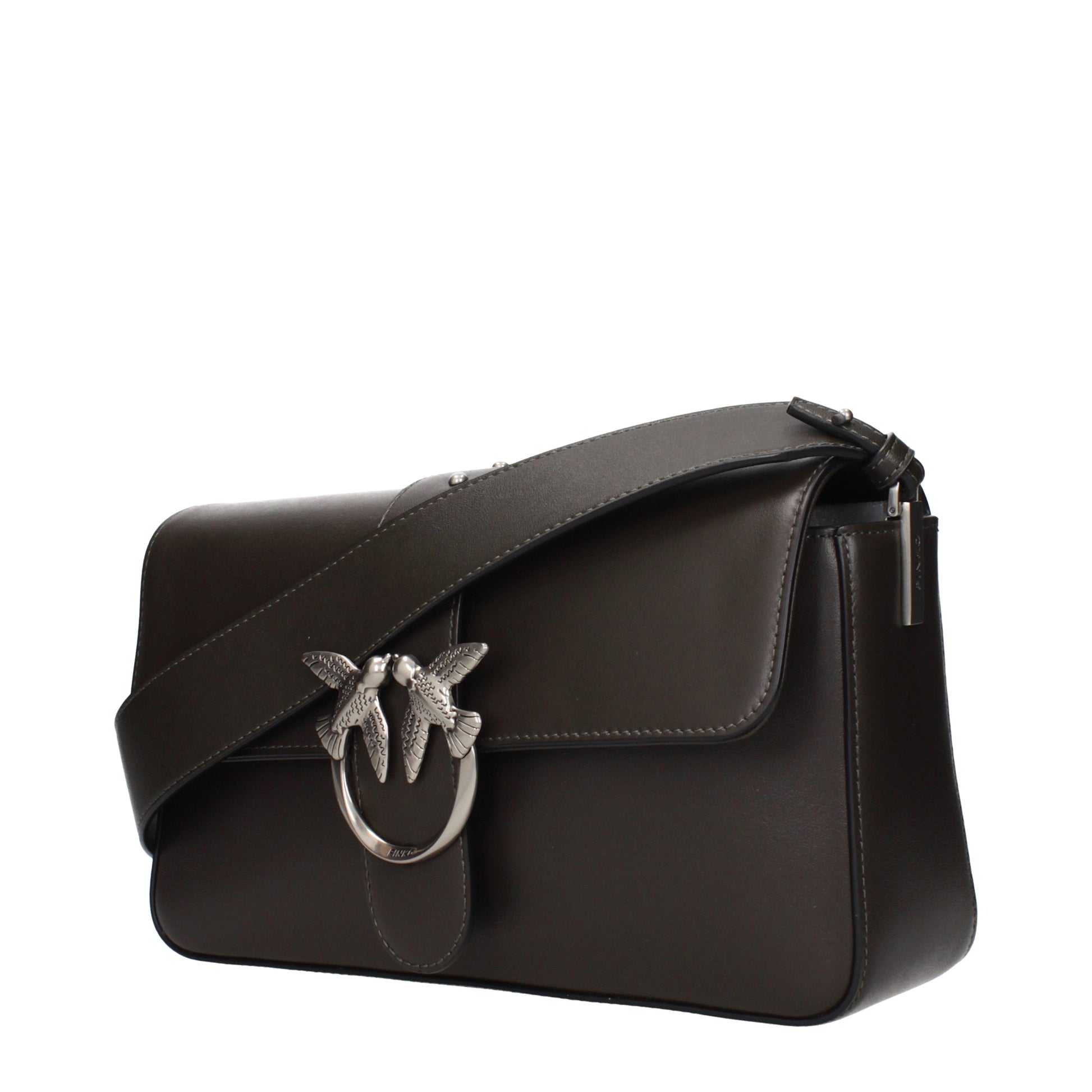 Pinko Shoulder Bags Women Leather Green/Mud
