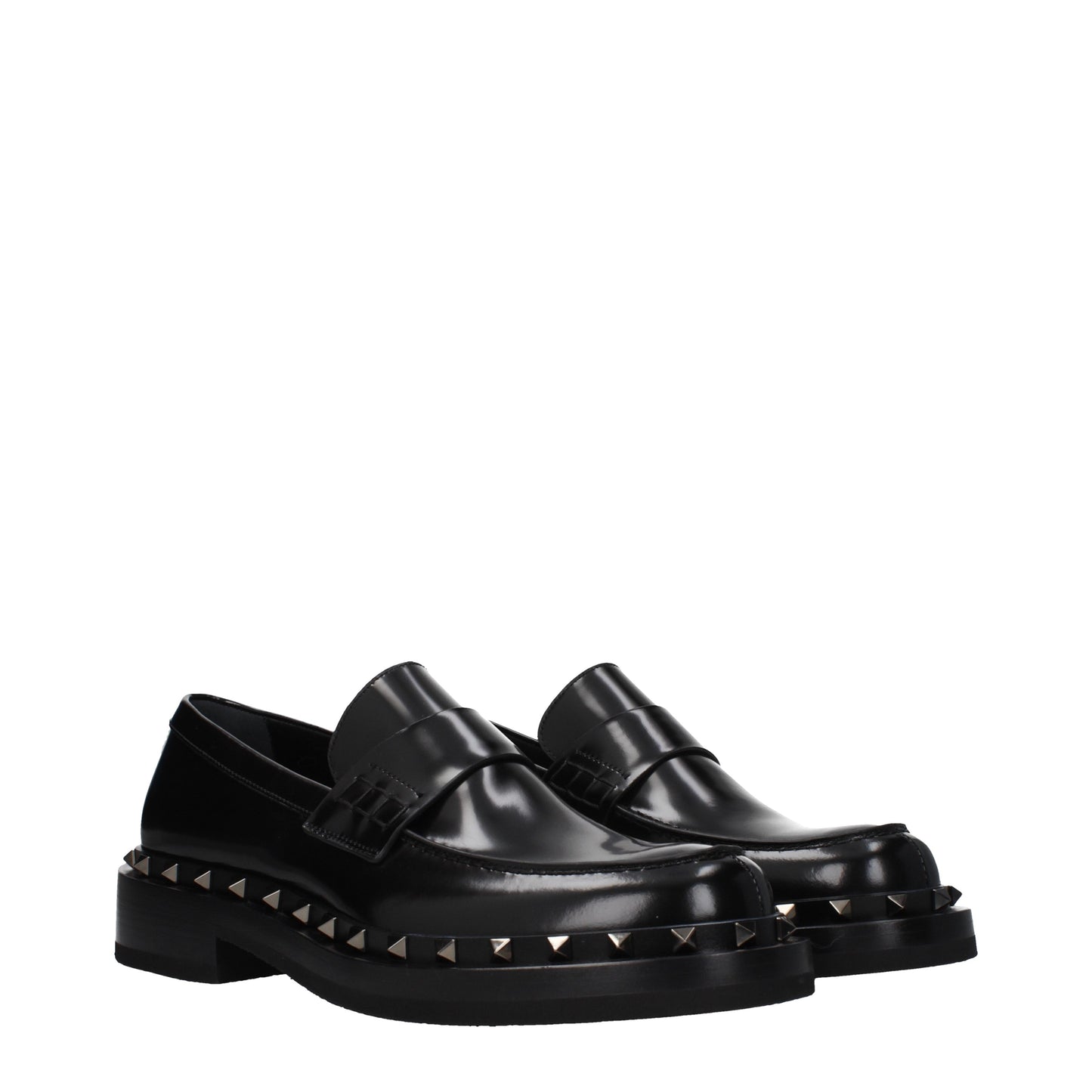 Valentino Garavani Men's Loafers in Leather Black