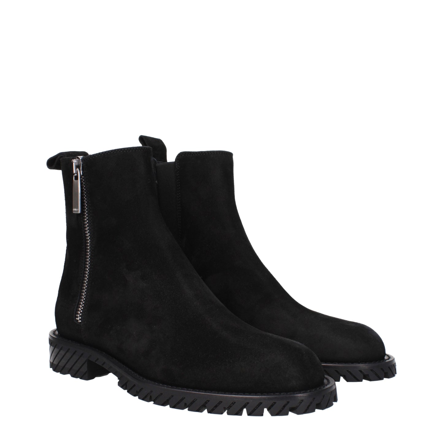 Off-White Men's Boots in Suede Black