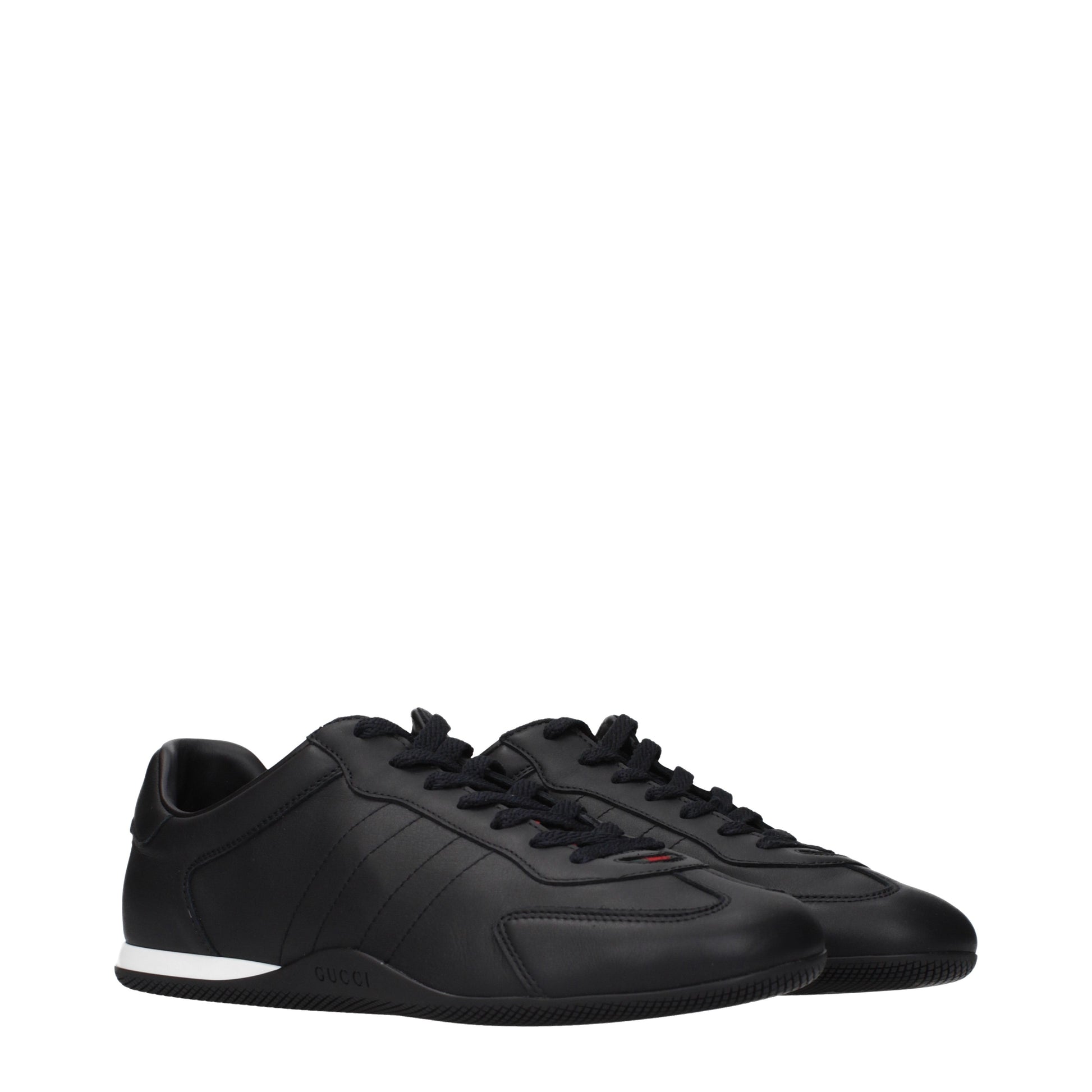 Gucci Sneakers Men Leather Black