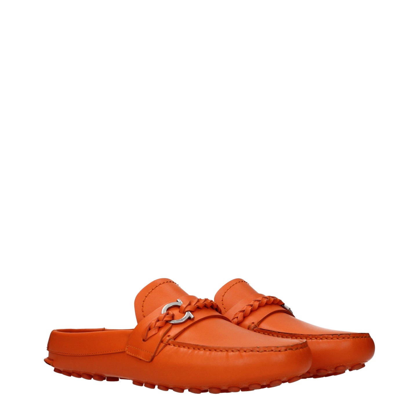Salvatore Ferragamo Slippers and Clogs Women Leather Orange
