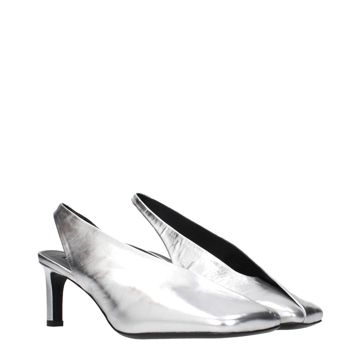 Jil Sander Sandals Women Leather Silver