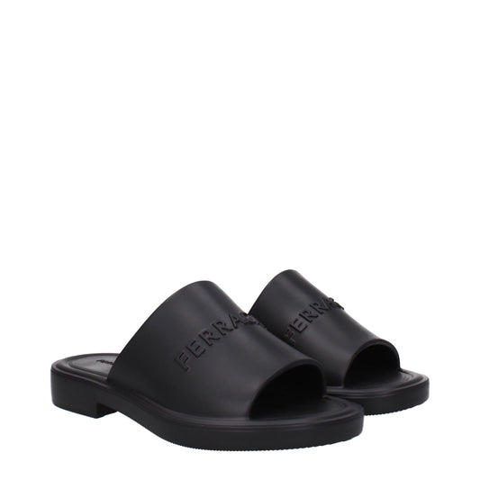 Salvatore Ferragamo Women's Sandals & Slippers in Rubber Black