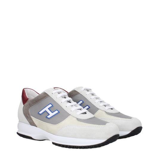 Hogan Men's Sneakers in Suede Beige/Grey