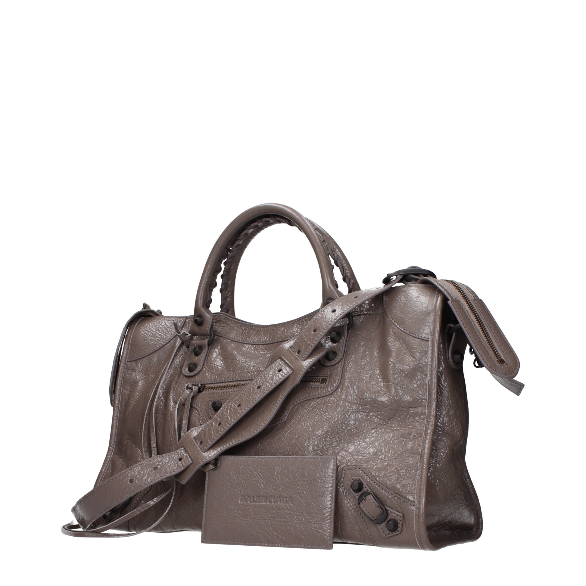 Balenciaga Handbags Women Leather Brown