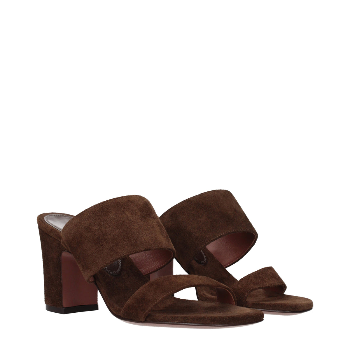 Paris Texas Sandals Women Suede Brown/Ebony