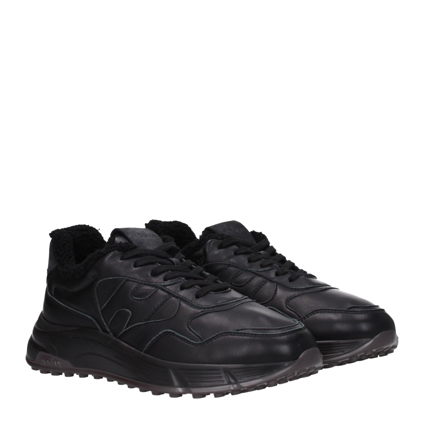 Hogan Men's Sneakers in Leather Black