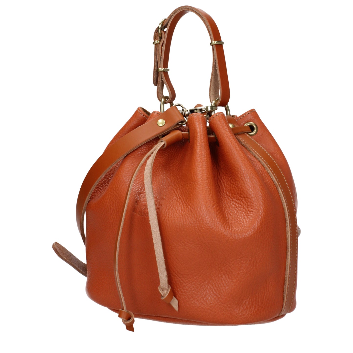 Il Bisonte Handbags Women Leather Orange/Caramel