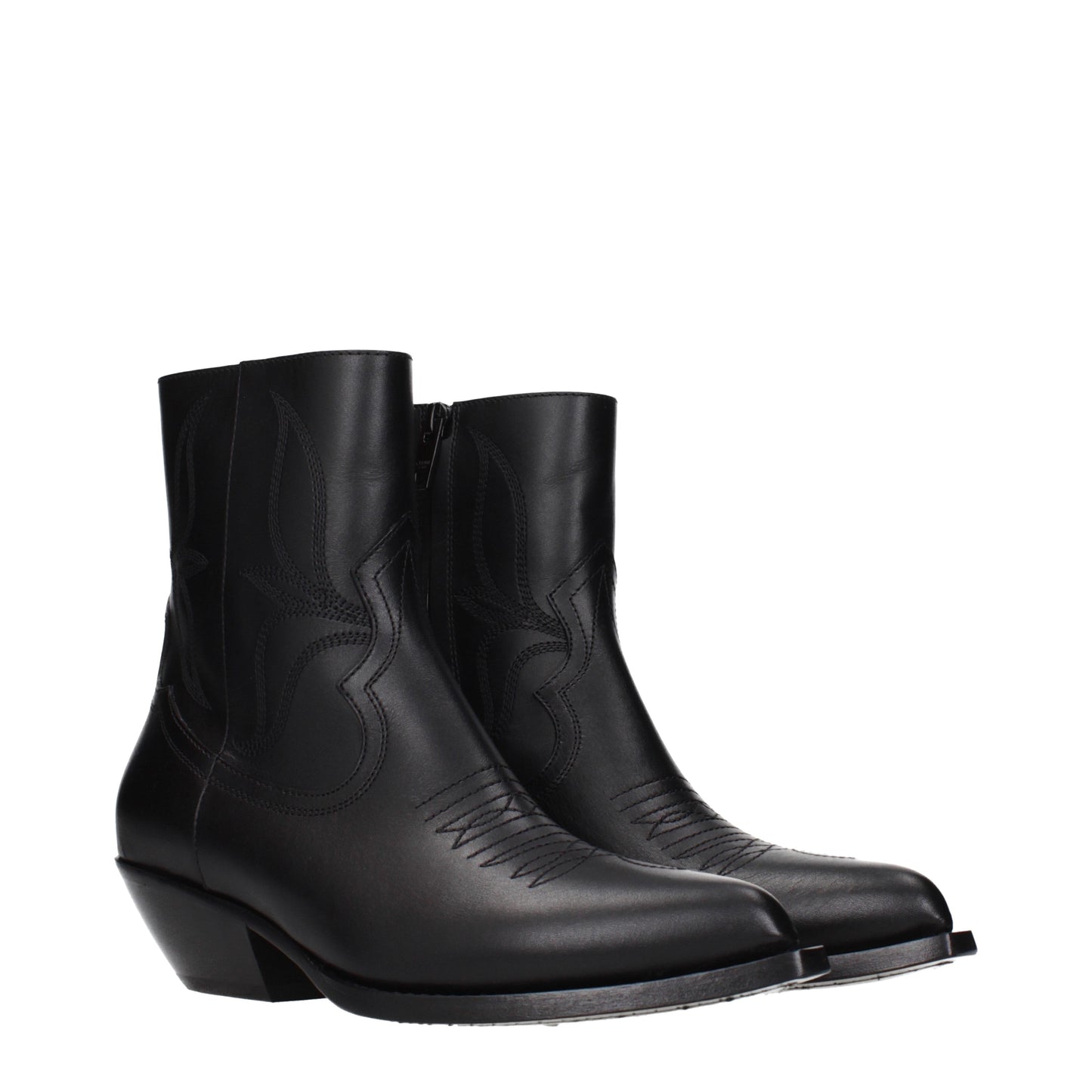Celine Ankle Boots Women Leather Black
