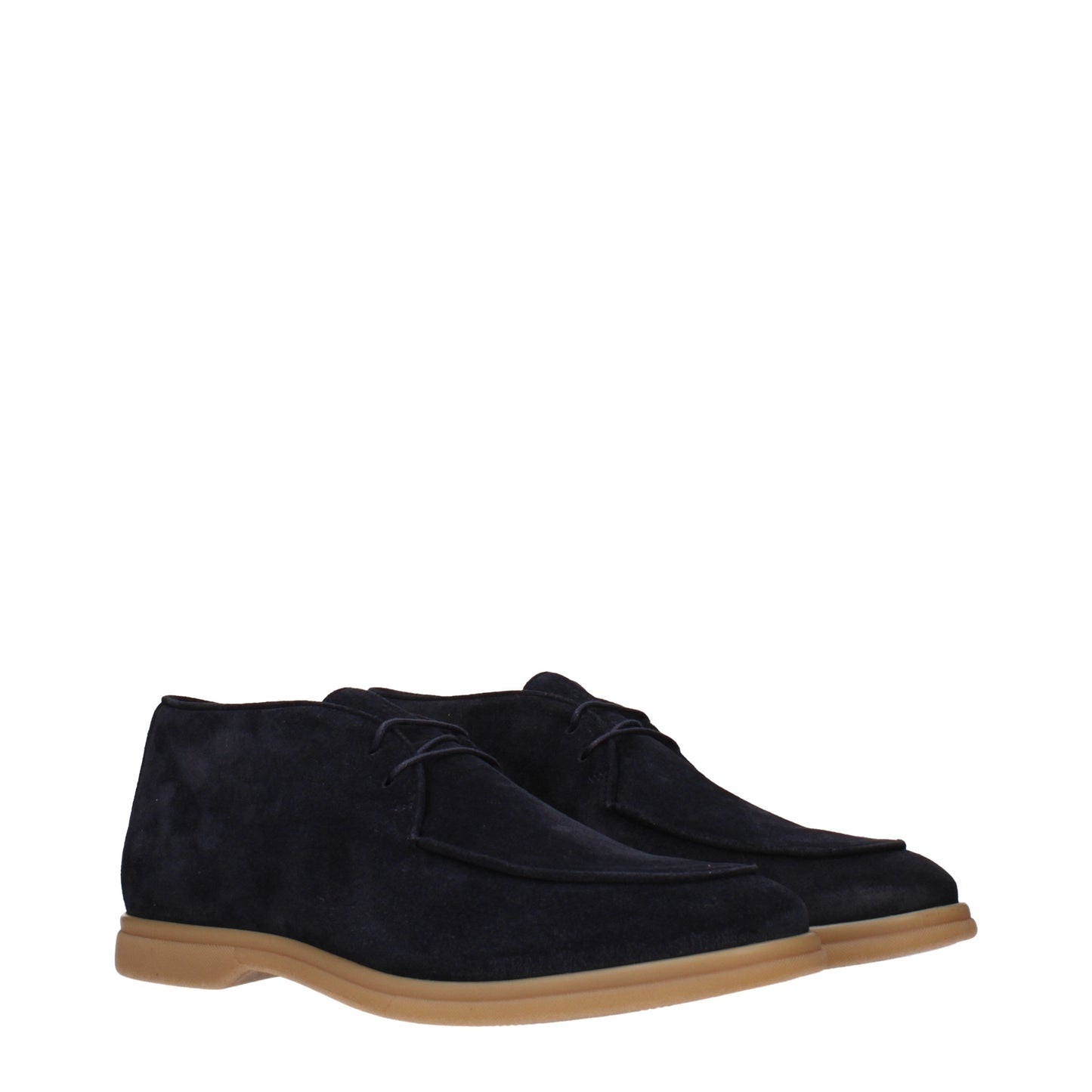 Eleventy Lace up and Monkstrap Men Suede Blue/Dark Blue