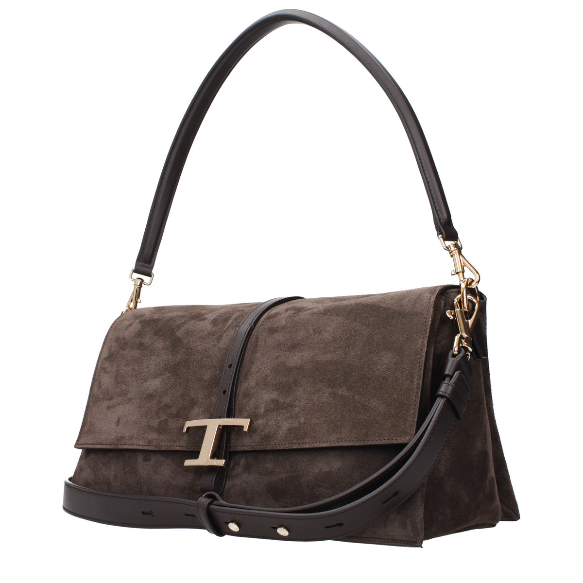 Tod's Shoulder Bags Women Suede Brown