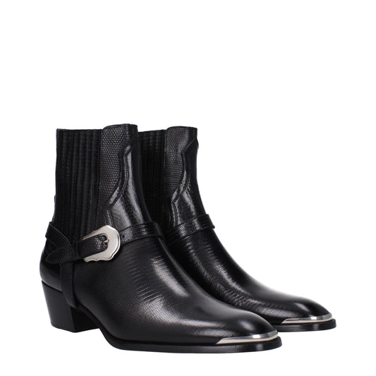 Celine Men's Boots in Leather Black