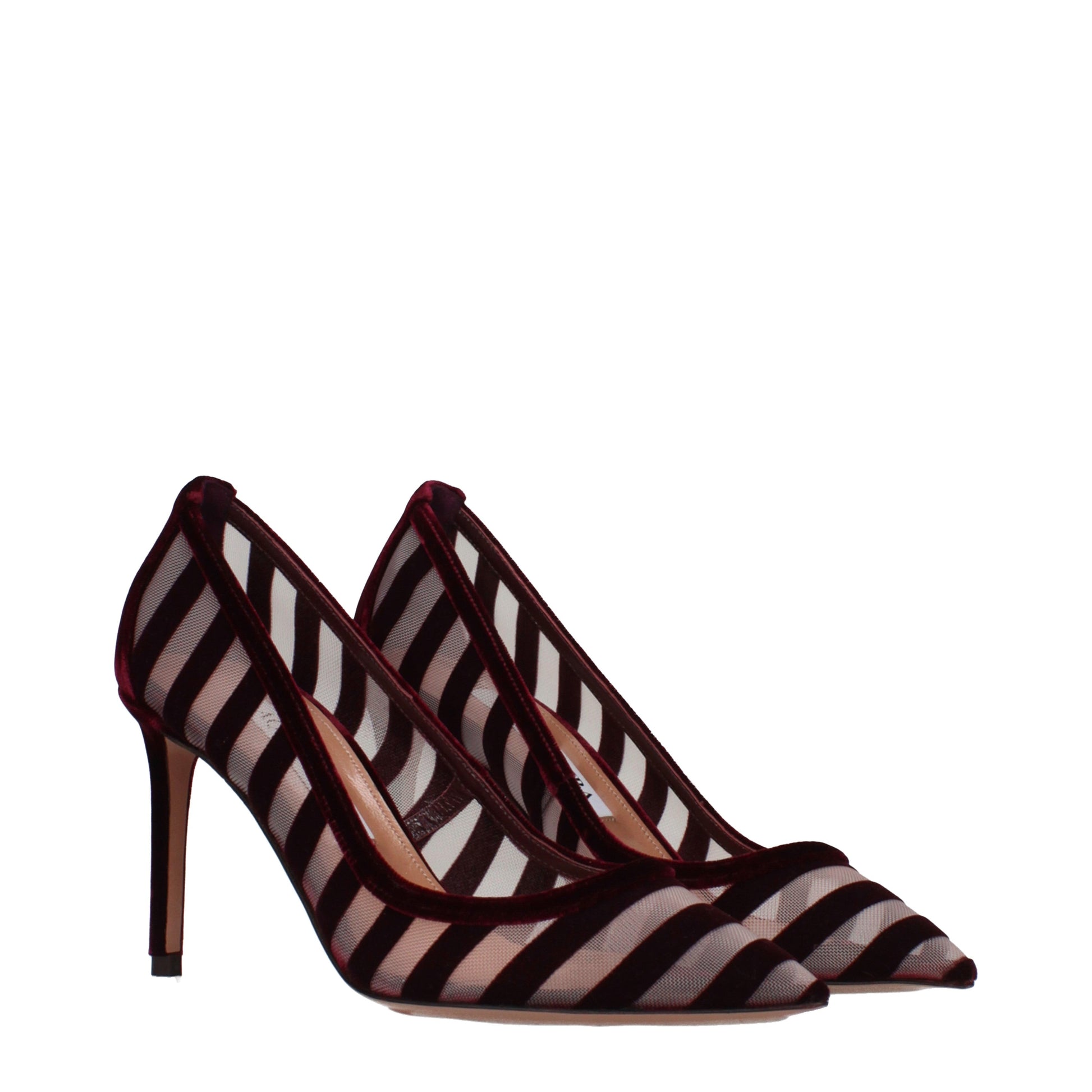 Aquazzura Pumps Women Velvet Transparent/Merlot