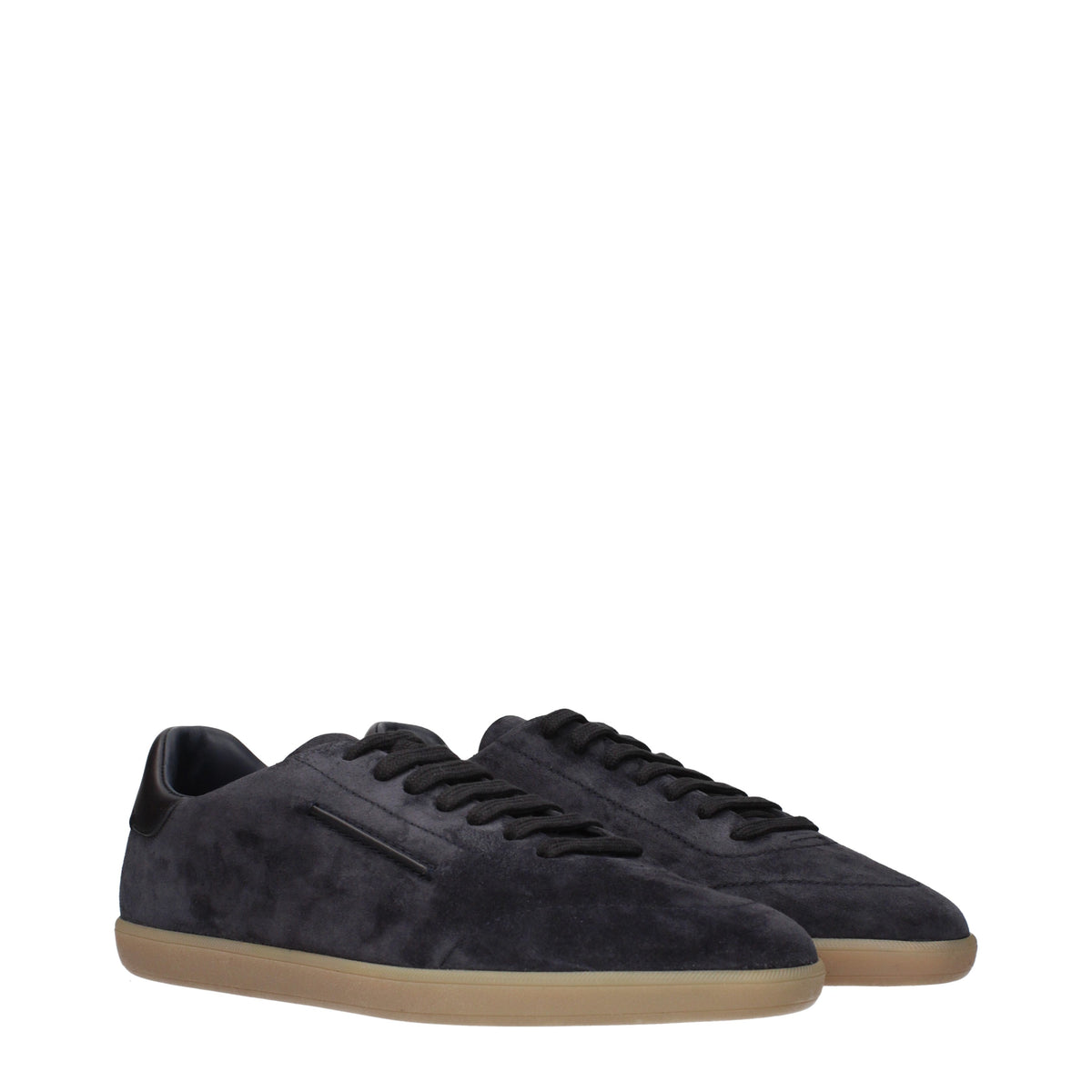 Zegna Sneakers Men Suede Blue/Dark Navy
