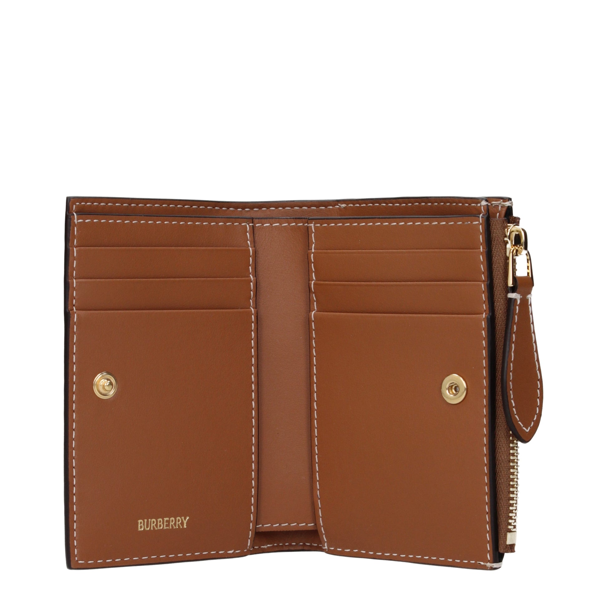 Burberry Wallets Women Fabric  Beige/Brown