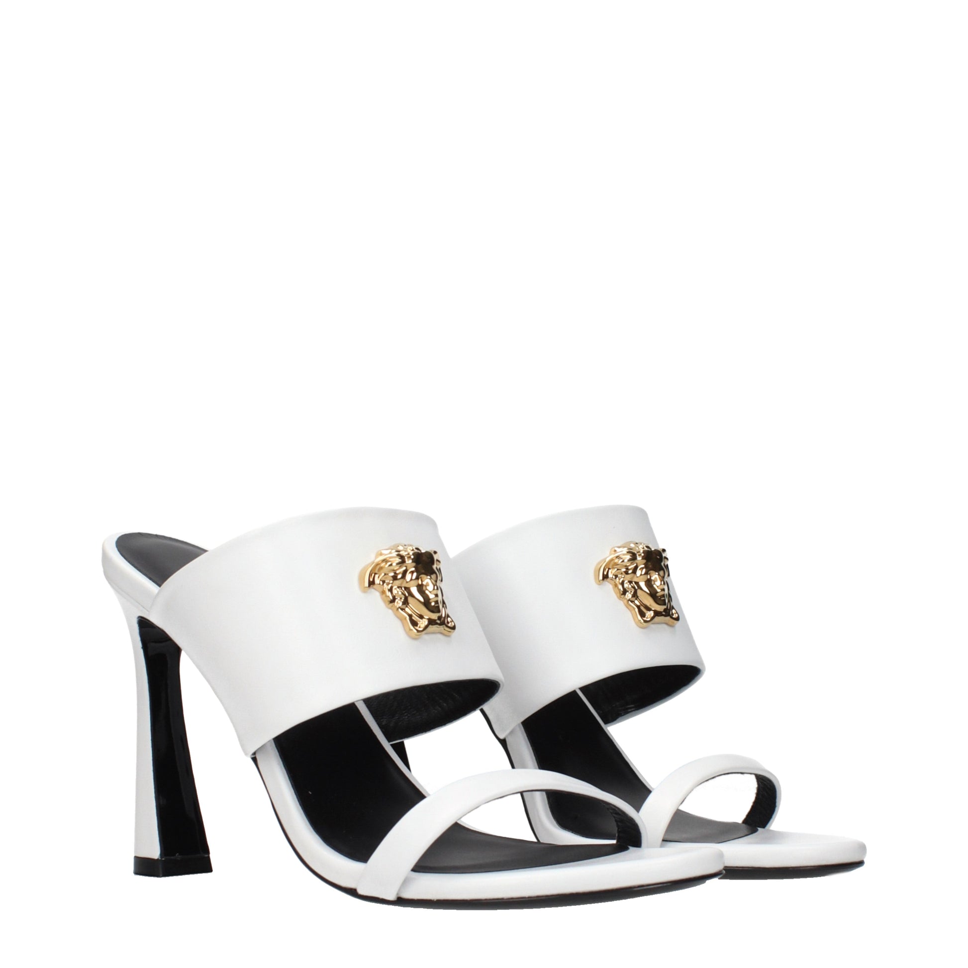 Versace Sandals Women Leather White