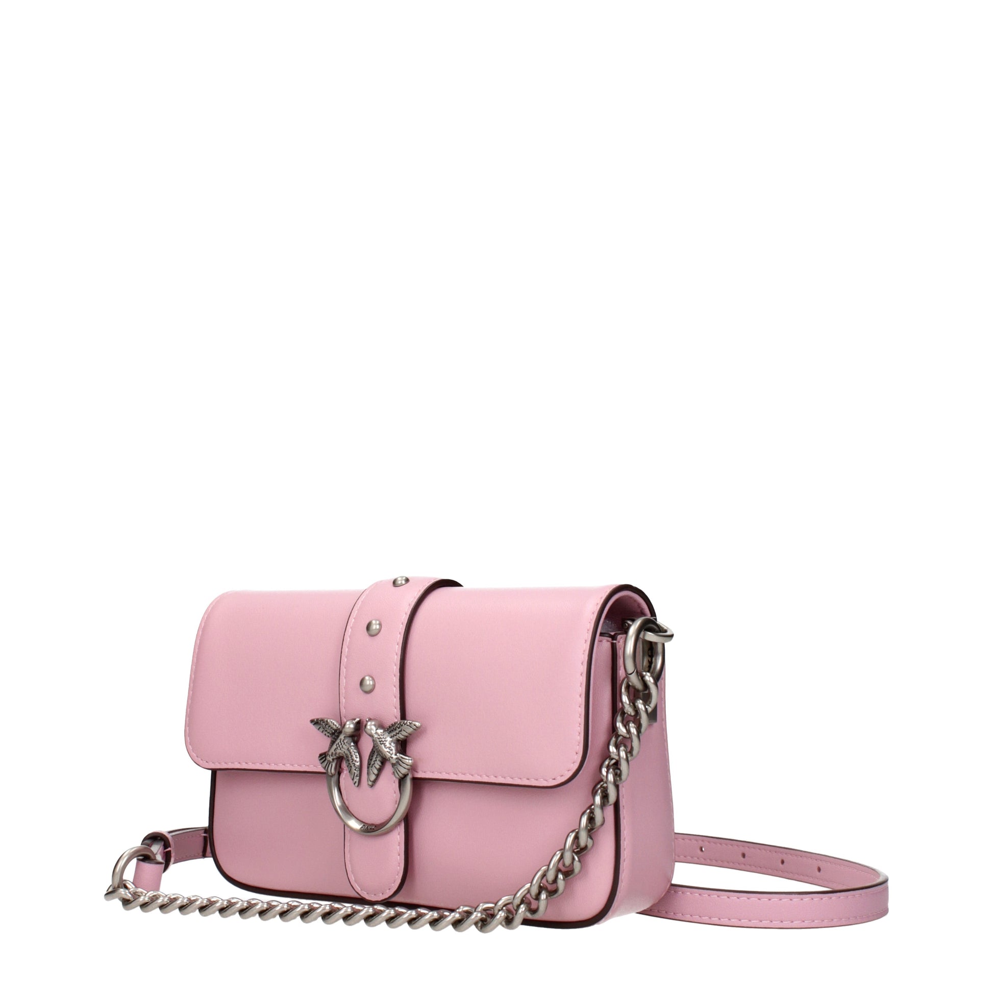Pinko Crossbody Bags Women Leather Pink