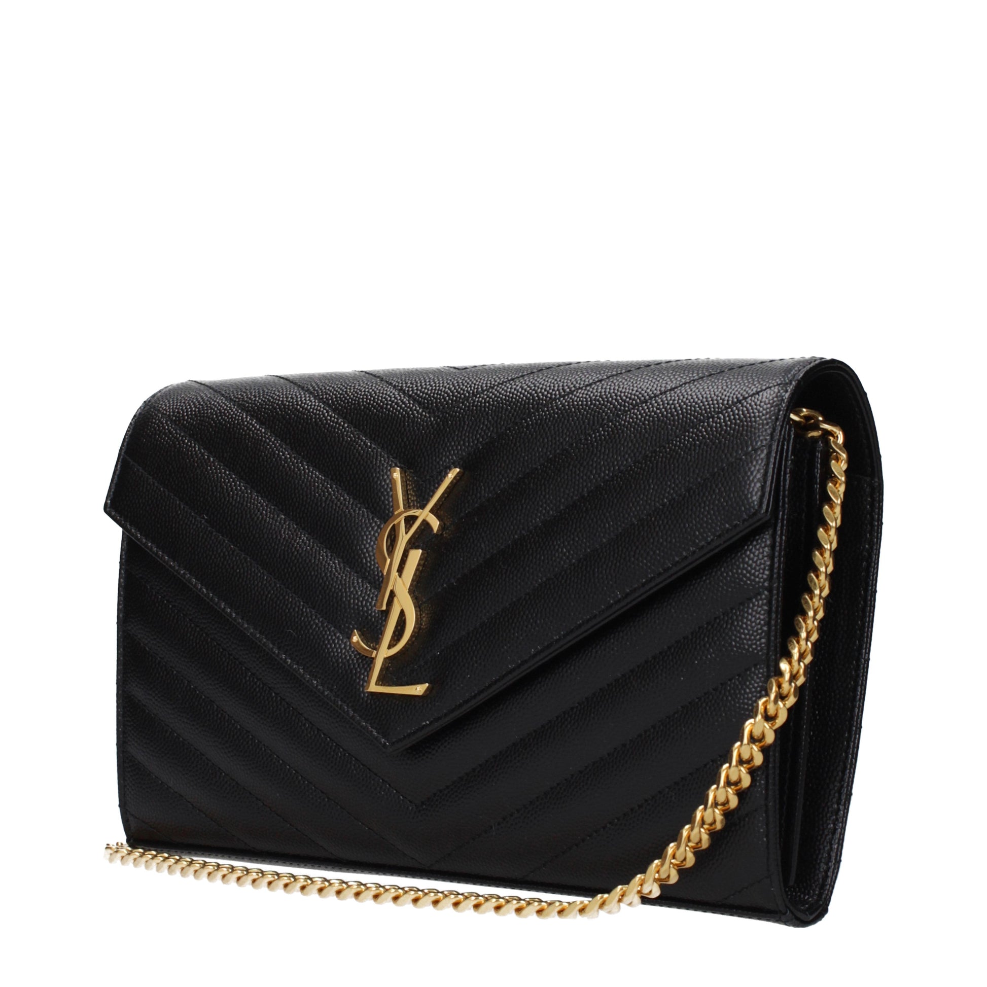 Saint Laurent Clutches Women Leather Black