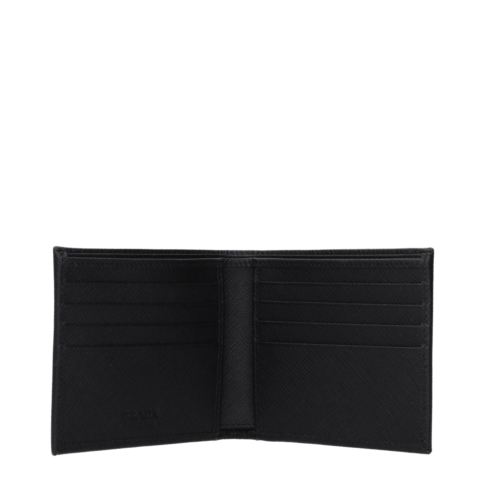 Prada Wallets Men Fabric  Black