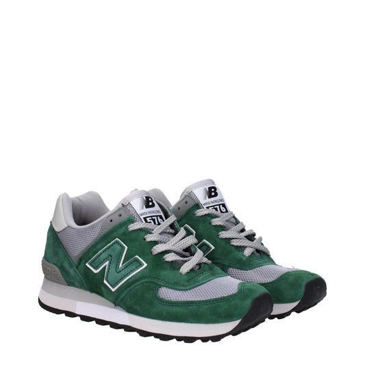 New Balance Women's Sneakers in Fabric  Green/Grey