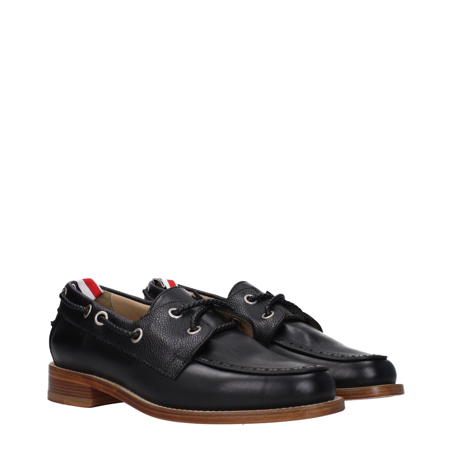 Thom Browne Men's Loafers in Leather Black