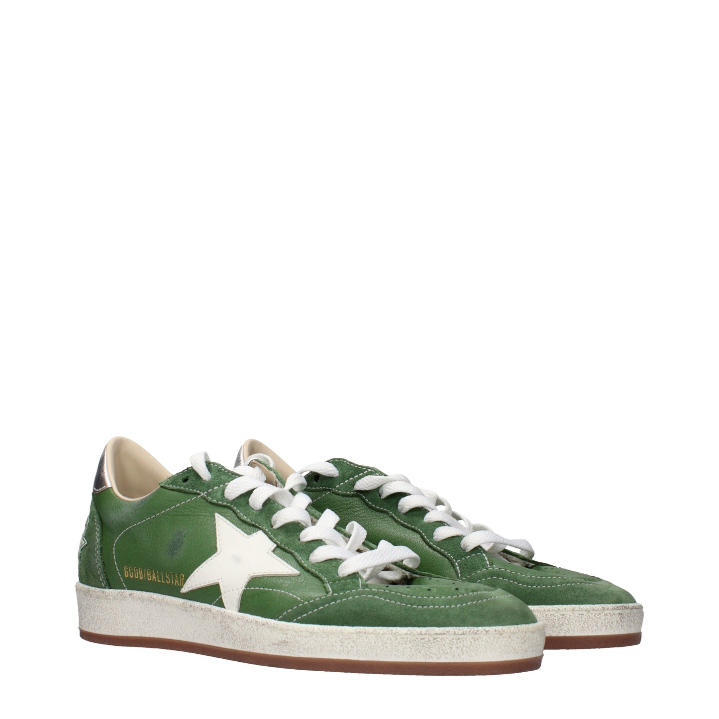 Golden Goose Sneakers Men Leather Green/Silver