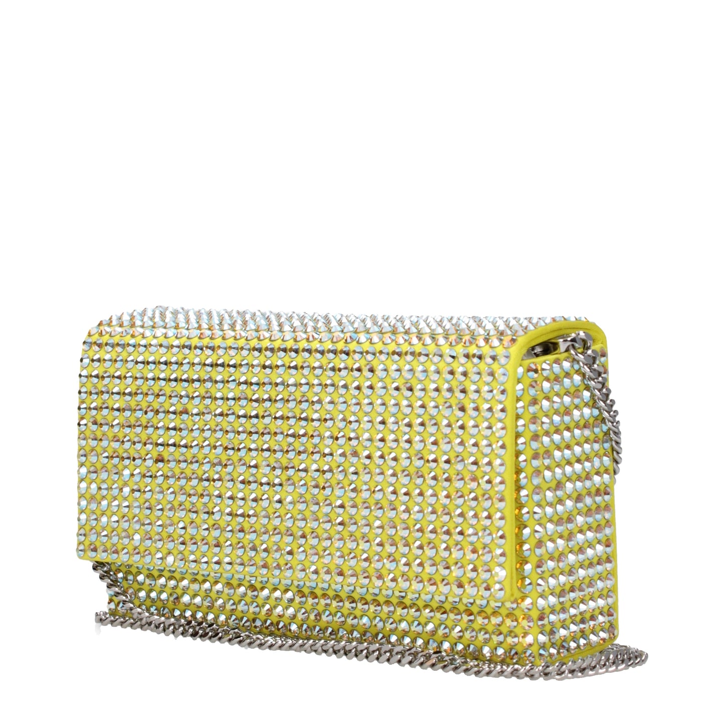 Amina Muaddi Clutches Women Satin Yellow