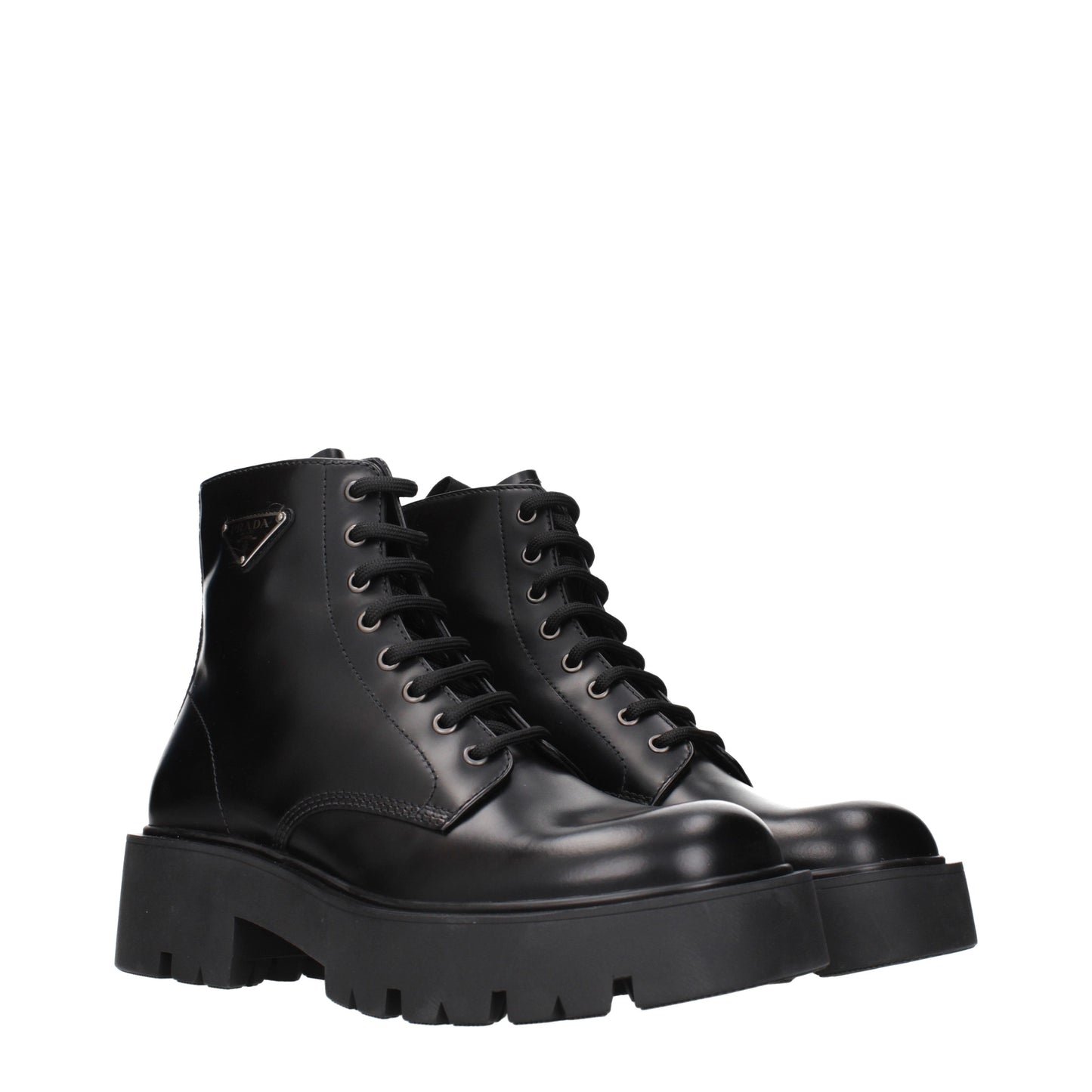 Prada Ankle Boots Men Leather Black