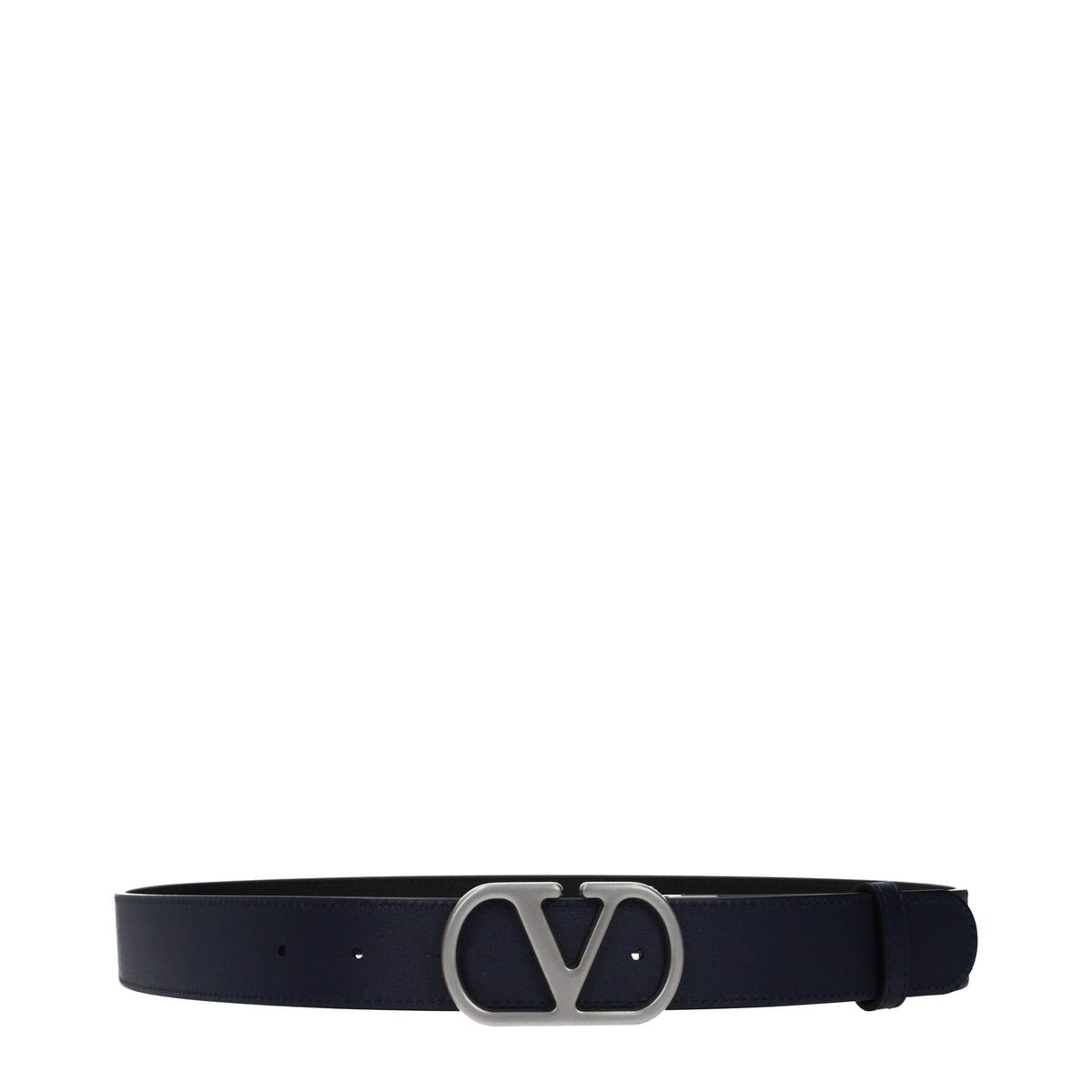 Valentino Garavani Belts Men Leather Black/Blue