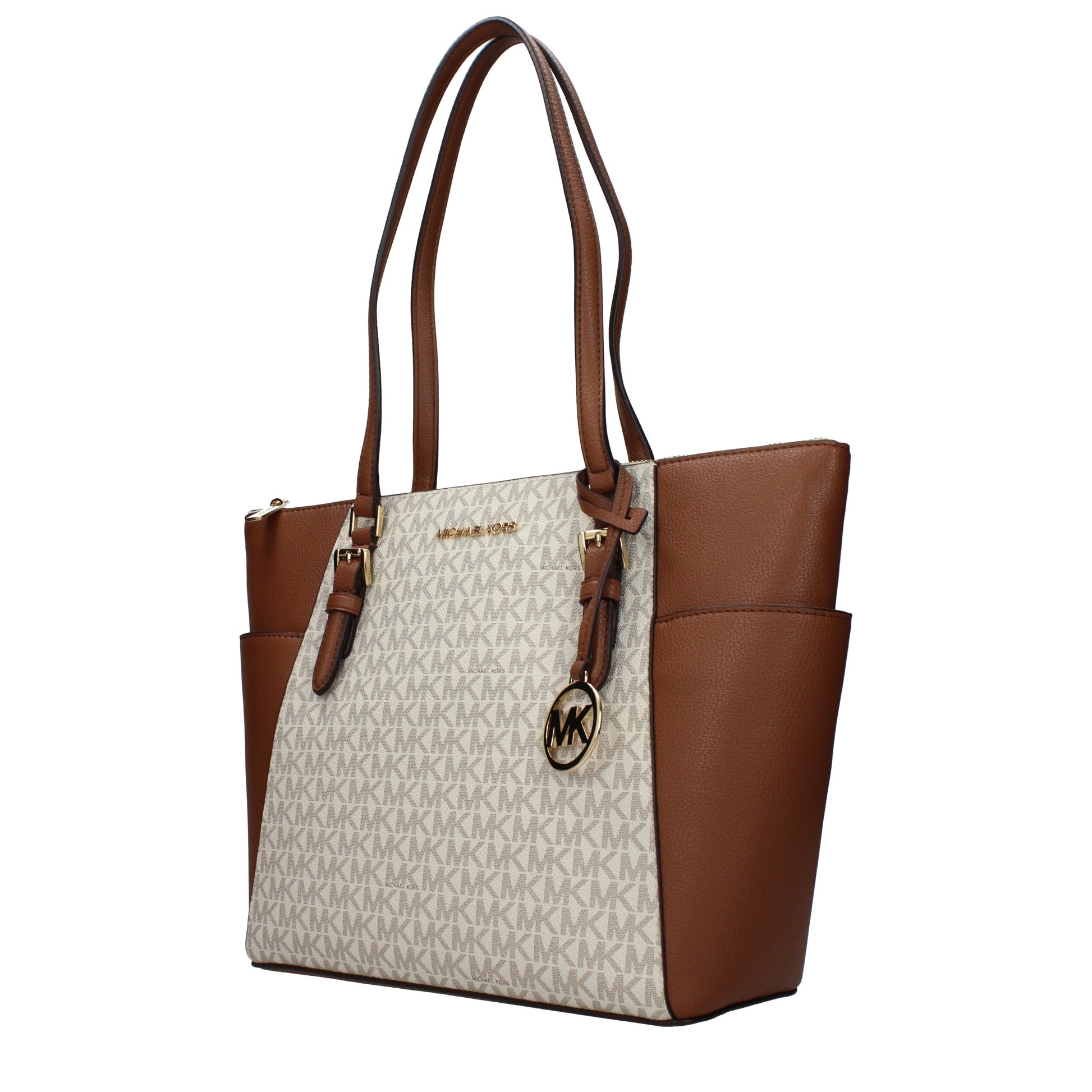 Michael Kors Shoulder Bags Women Leather Beige/Brown