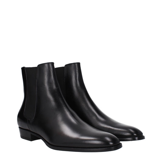 Celine Men's Boots in Leather Black