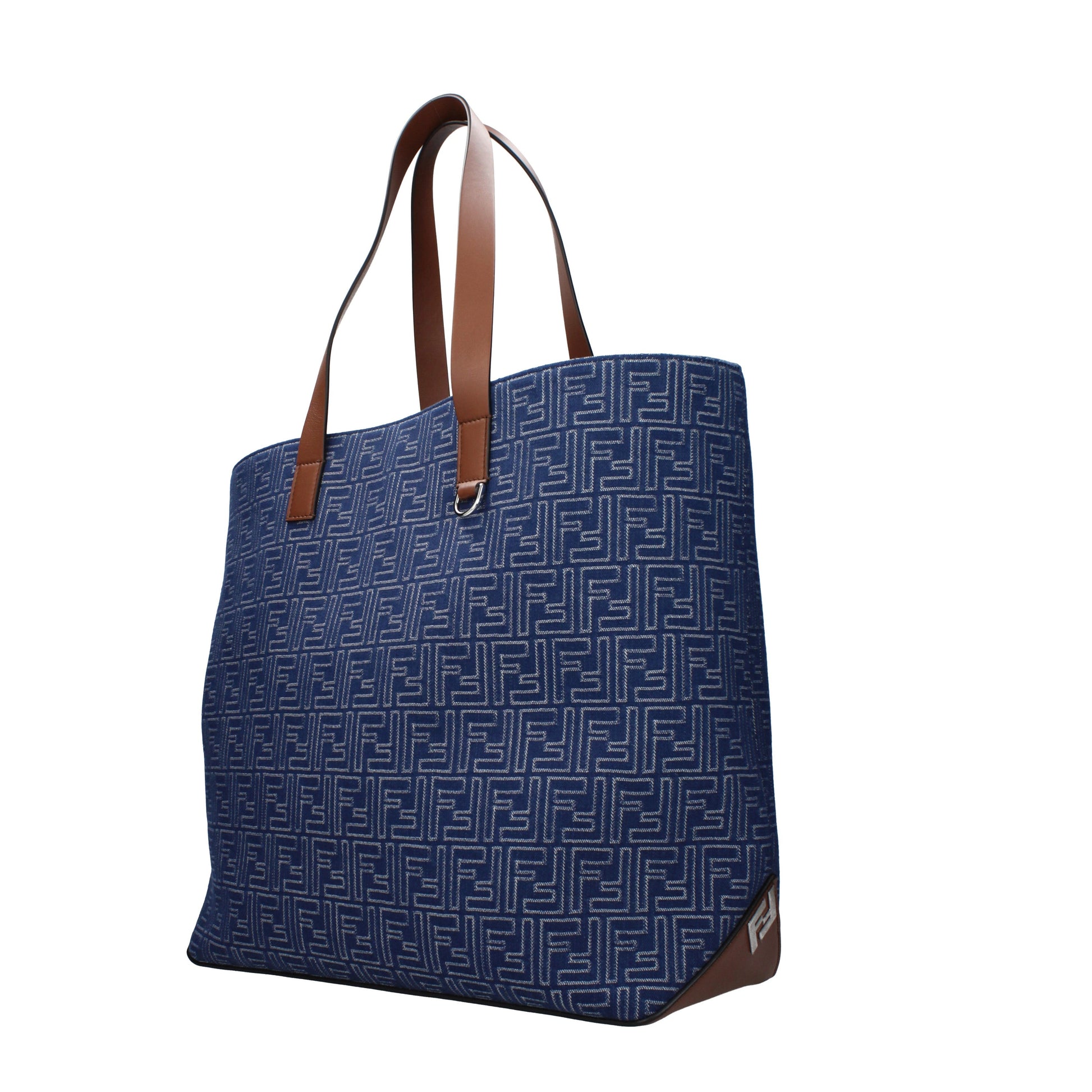 Fendi Shoulder Bags Men Fabric  Blue/Hazelnut