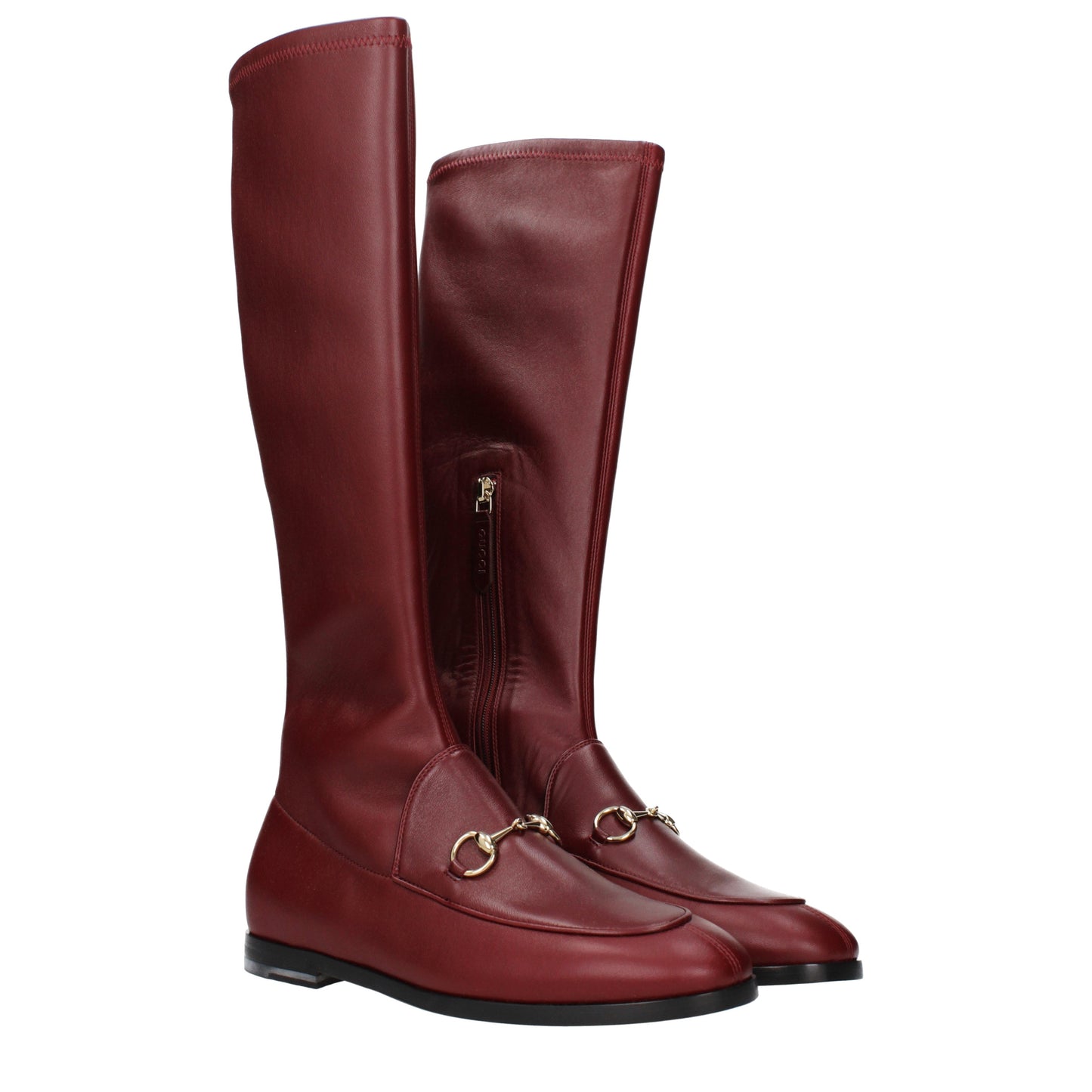Gucci Boots Women Leather Red/Anchor