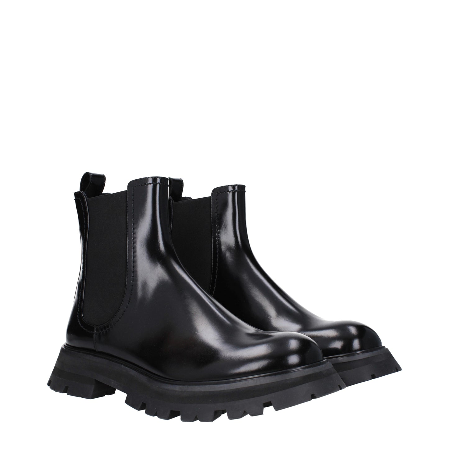 Alexander McQueen Women's Boots in Leather Black