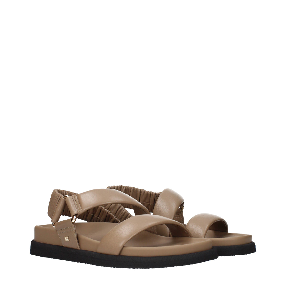 Max Mara Sandals Women Leather Brown/Mud