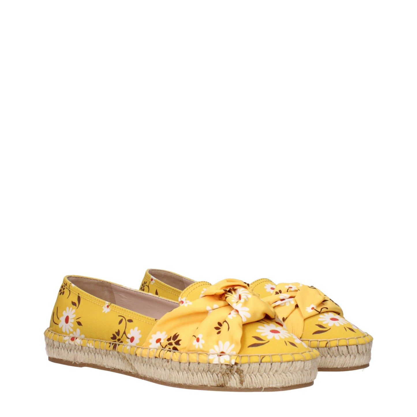 Miu Miu Women's Espadrilles Fabric Yellow