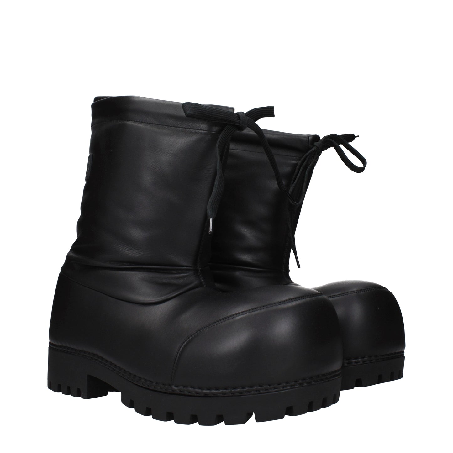 Balenciaga Ankle Boots Women Leather Black