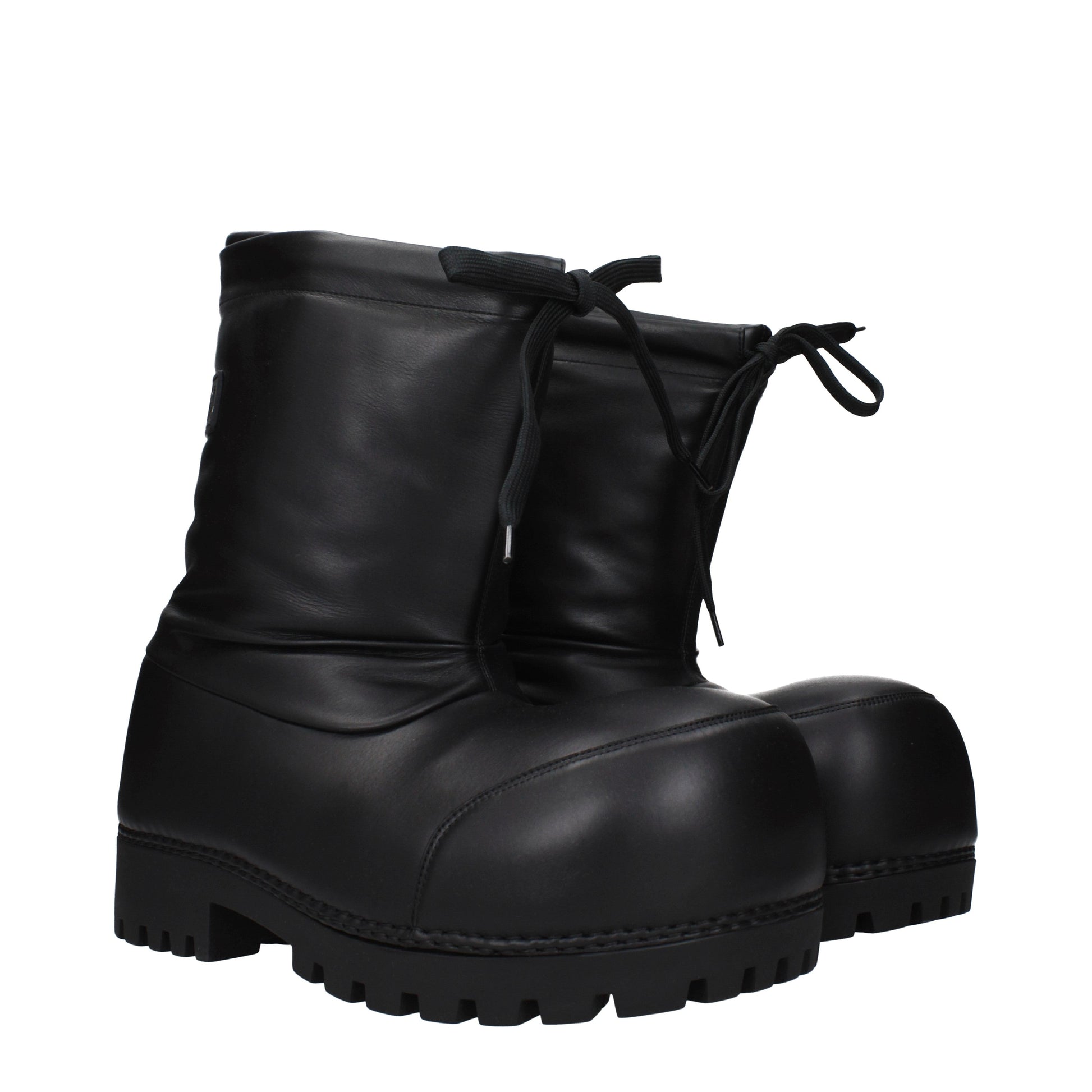 Balenciaga Ankle Boots Women Leather Black