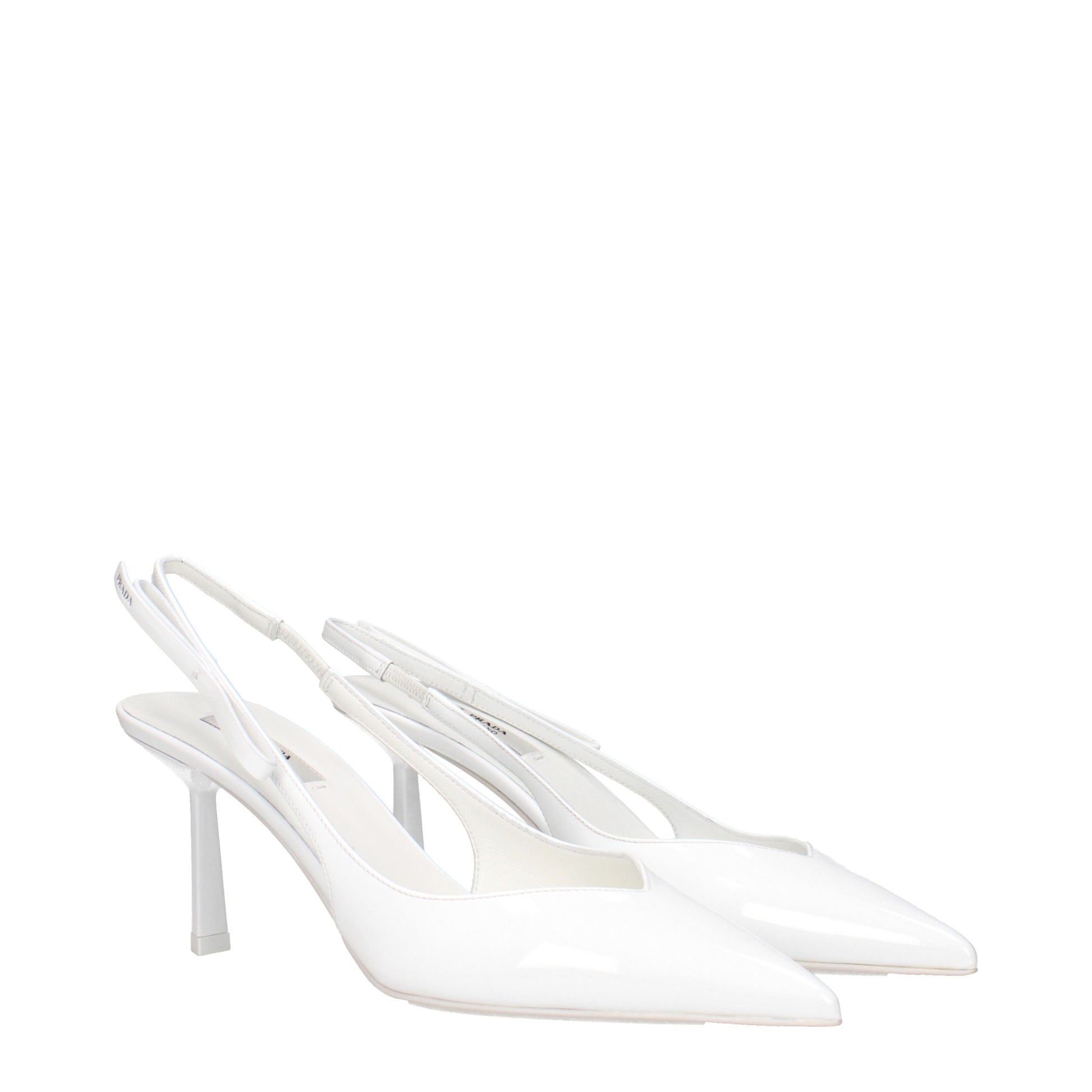 Prada Sandals Women Patent Leather White